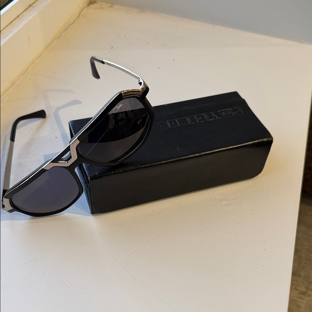 Cazal Black and Silver Sunglasses